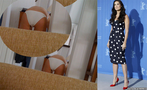 Imagini cu Demi Moore în lenjerie intimă, postate de Ashton Kutcher pe internet