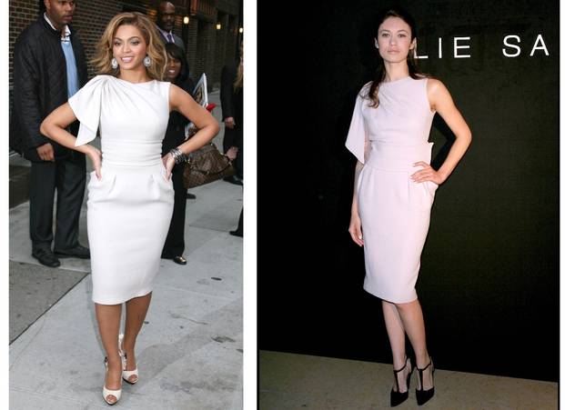Beyonce şi Olga Kurylenko poartă aceeaşi rochie