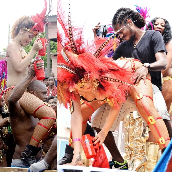 Rihanna, în ipostaze penibile la un festival 