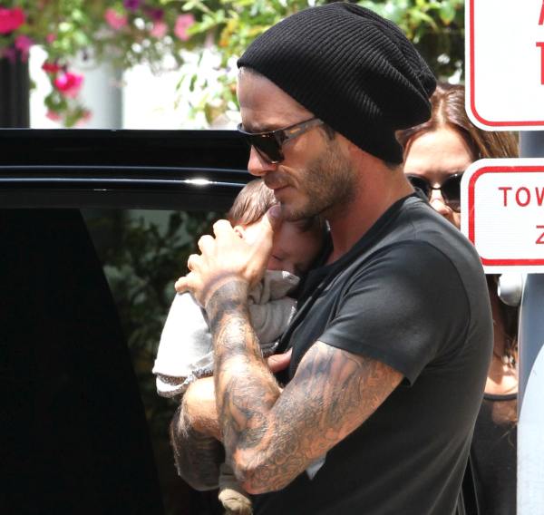 Fetiţa cuplului Beckham, pentru prima dată în public