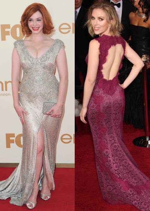 Christina Hendricks, Scarlett Johansson 
