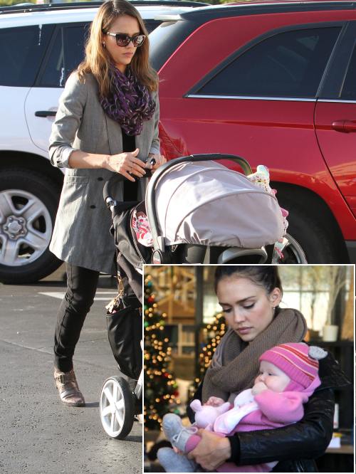 Jessica Alba cu fetita Haven