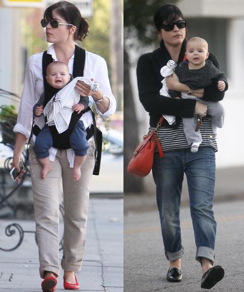Selma Blair cu copilul 