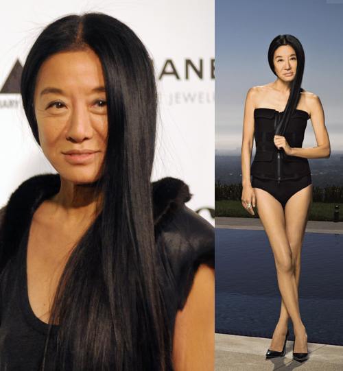Vera Wang in costum de baie la 62 de ani