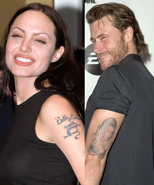 Angelina Jolie, Dean McDermott si tatuajele lor