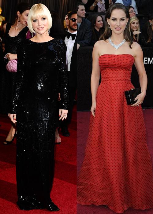 Ana Faris şi Natalie Portman la Oscar 2012