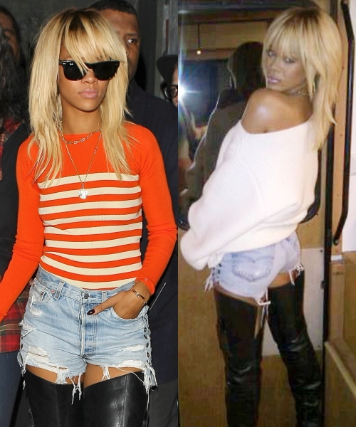 Look excentric: Rihanna s-a vopsit blond platinat!