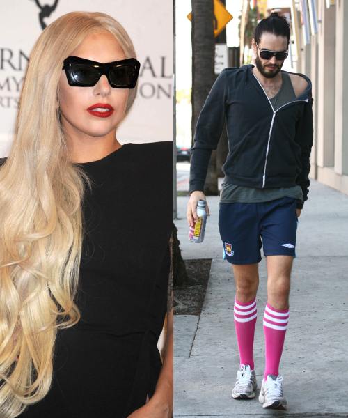 Lady Gaga şi Russel Brand 