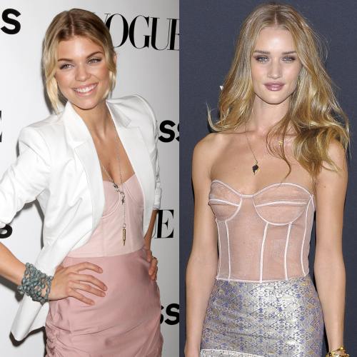 Rosie Huntington, Annalynne McCord poarta bustiera