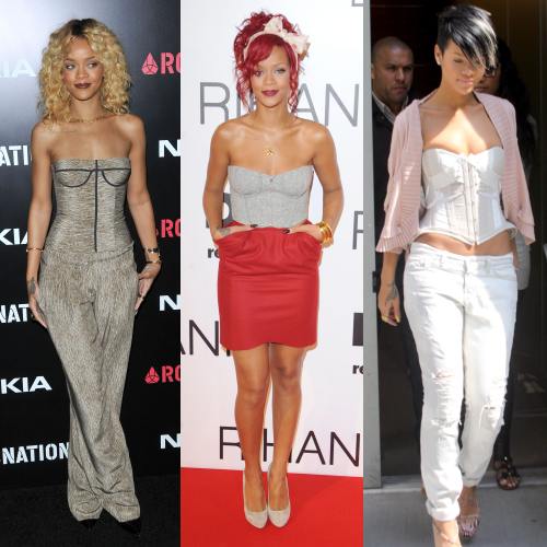 Rihanna poarta bustiera