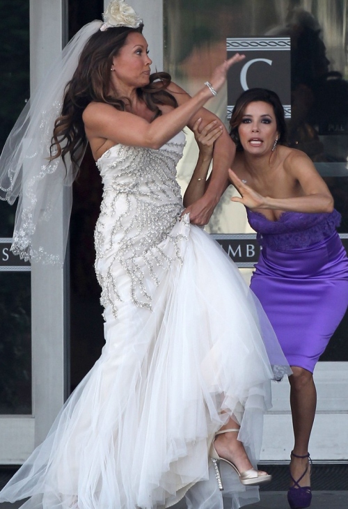 Foto: Eva Longoria, ipostaze haioase pe platourile de filmare