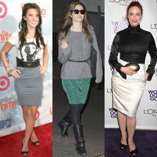 Audrina Patridge, Christina Hendricks cu fusta creion