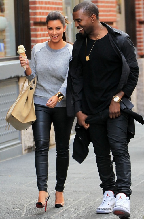 Foto: Kim Kardashian şi Kanye West, un cuplu super stilat!