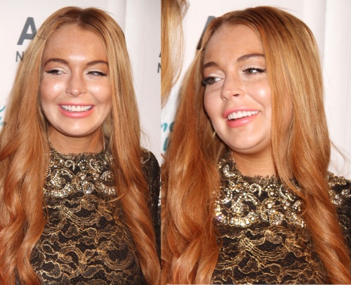 Foto: Încă puţin şi-şi unea sprâncenele cu dermatograful. Alt faux pas a la Lindsay Lohan