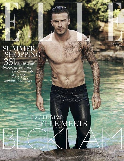 Sexy: David Beckham este primul bărbat de pe coperta Elle UK