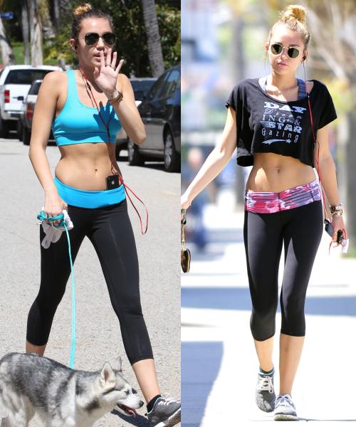 Miley Cyrus, mereu cu abdomenul la vedere. Cum îi stă?