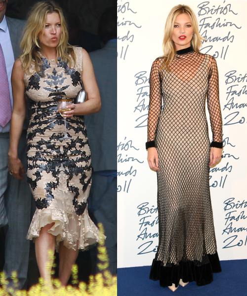 Kate Moss, de la fashionistă, la dezastru vestimentar. Vezi ce ţinute urâte poartă!