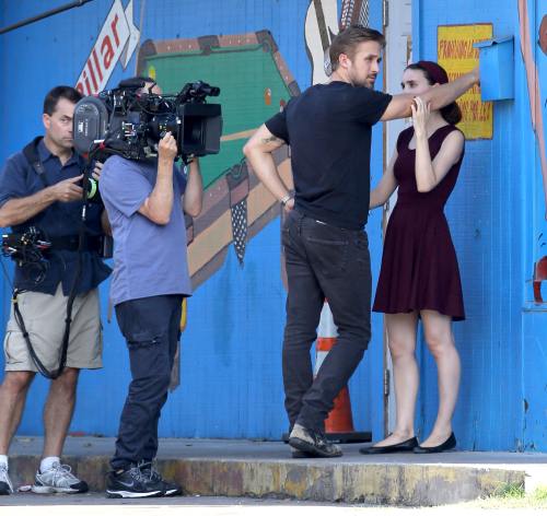 Ryan Goslin şi Rooney Mara pe platoul de filmare. Vezi pozele!