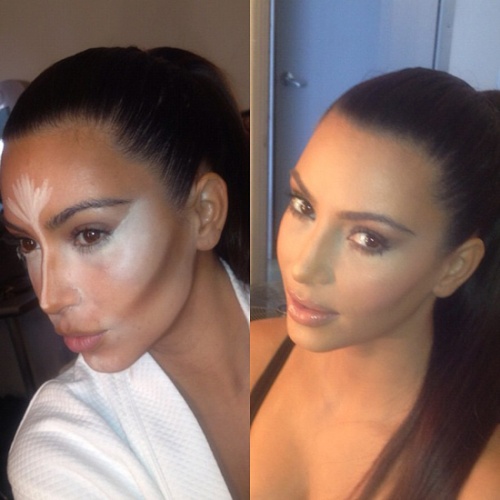 TUTORIAL VIDEO: Trucuri de machiaj à la Kim Kardashian! Cum să obţii un ten perfect şi nas mai mic!
