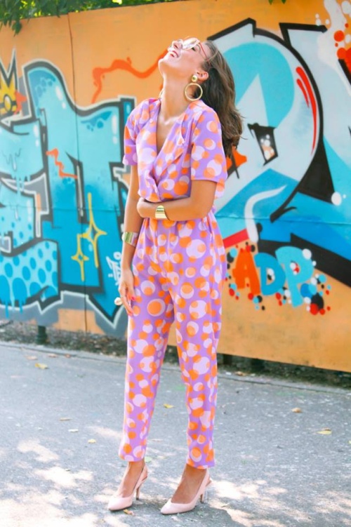 Unica Fashion Week: Bloggeriţa Gabriela Atanasov îţi propune o ţinută retro! Ce salopetă superbă!