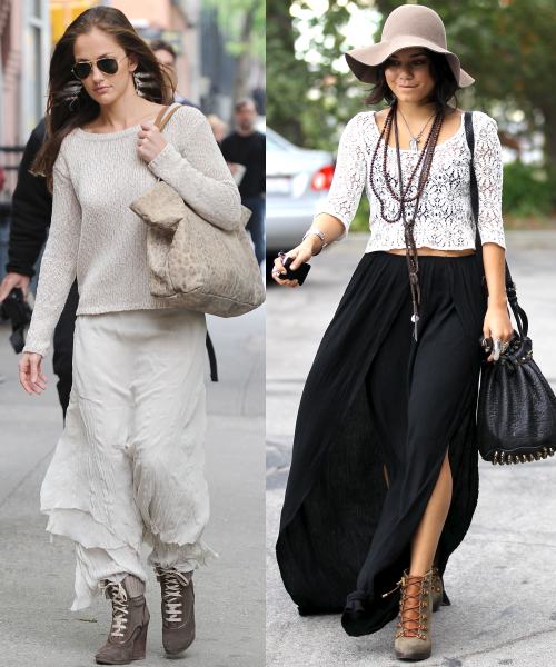 look de toamna fusta maxi