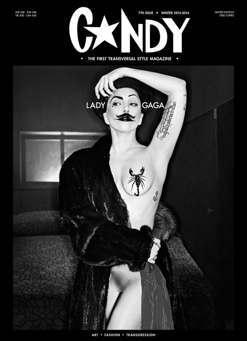 Şocant: Lady Gaga goală puşcă pe coperta unei reviste