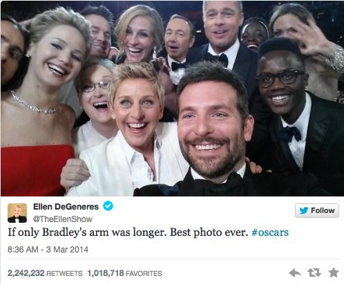 Vedetele s-au ţinut de glume la Oscar! Vezi ce "selfie-uri" şi-au făcut!