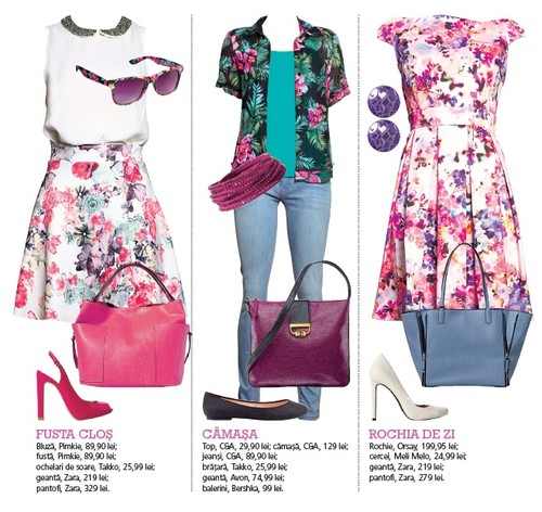 Imprimeul floral, delicat și feminin