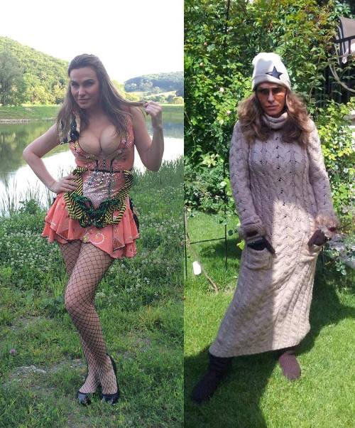 Anna Lesko, îmbrăcată de iarnă în plină vară. Explicaţia este nostimă