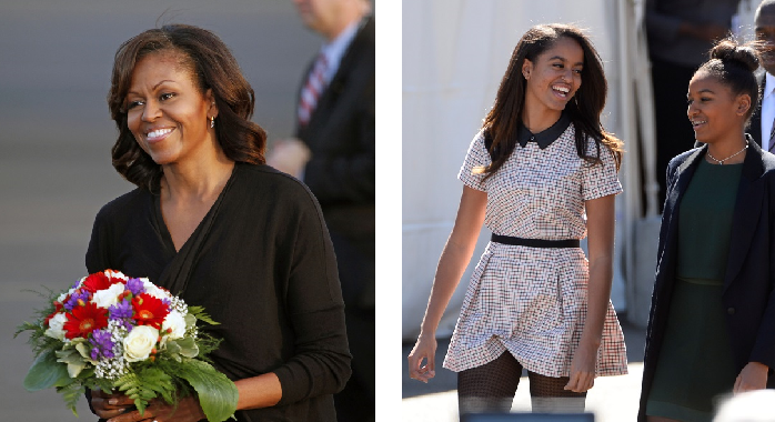 michelle obama si fiicele ei malia si sasha obama