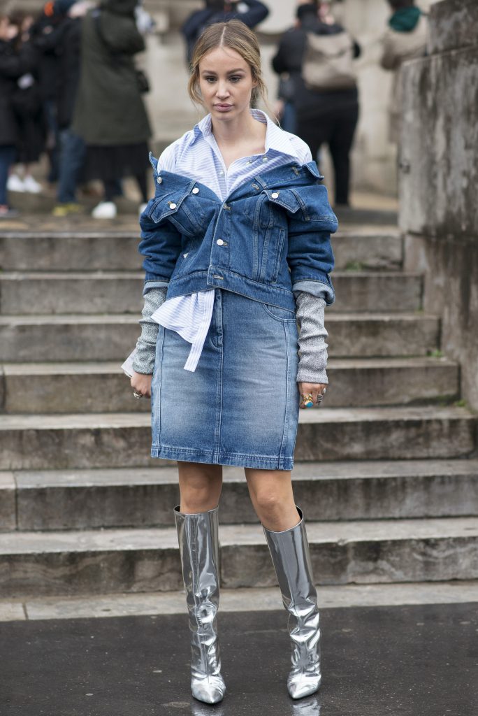 tinuta-denim-paris-fashion-week-2017-Cum să dai impresia de ținută scumpă, cumpărată cu bani puțini