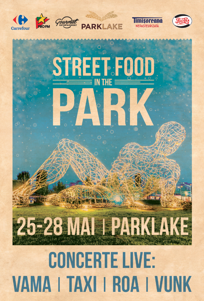 (P) ParkLake Shopping Center organizează un nou eveniment marca street food, primul la iarba verde. Vama, Taxi, ROA și Vunk vor concerta în cadrul festivalului gastronomic