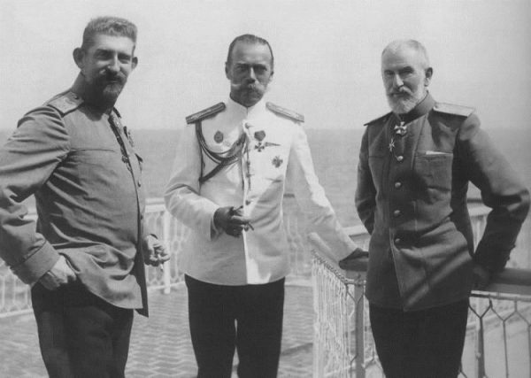 Principele moștenitor Ferdinand, Țarul Nicolae al II-lea şi Regele Carol I