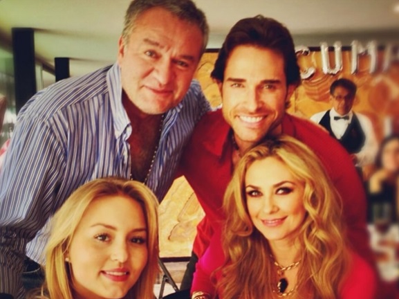 Angelique si sebastian, inainte de a fi impreuna, alaturi de partenerii de atunci, Jose Alberto Castro ;i angelica Rivera