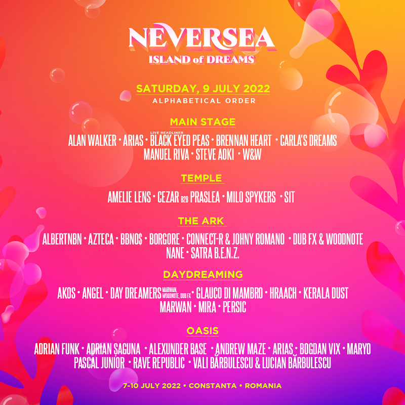 Programul pe zile la Neversea 2022. Vezi în ce zile cântă artiștii tăi preferați