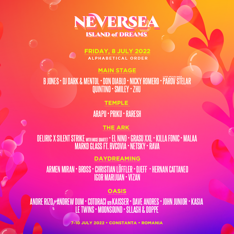 Programul pe zile la Neversea 2022. Vezi în ce zile cântă artiștii tăi preferați