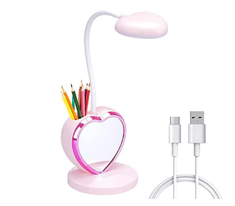 Lampa de birou cu LED, cu suport stilou și telefon