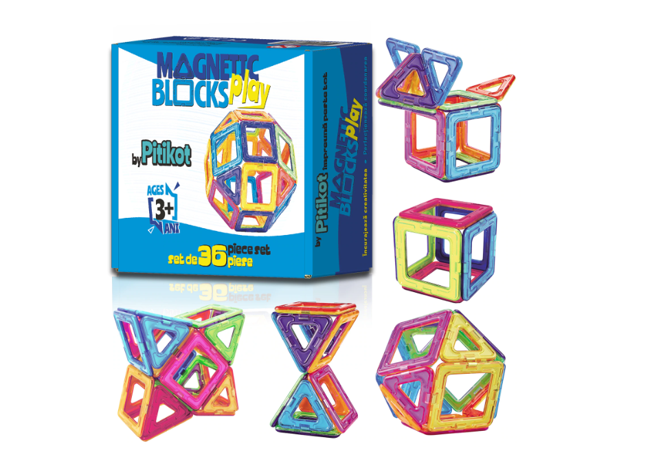 Set de construit cu piese magnetice