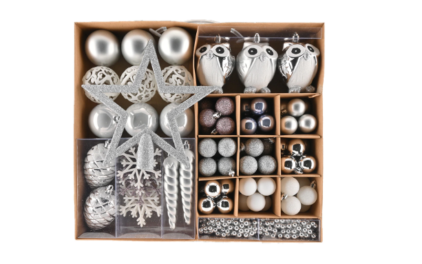 Set 90 de ornamente pentru bradul de Crăciun