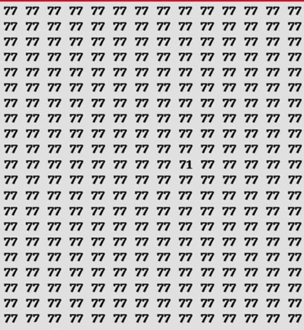 Test dificil de optică! Doar persoanele cu o vedere perfectă pot găsi numărul 71 în imaginea halucinantă