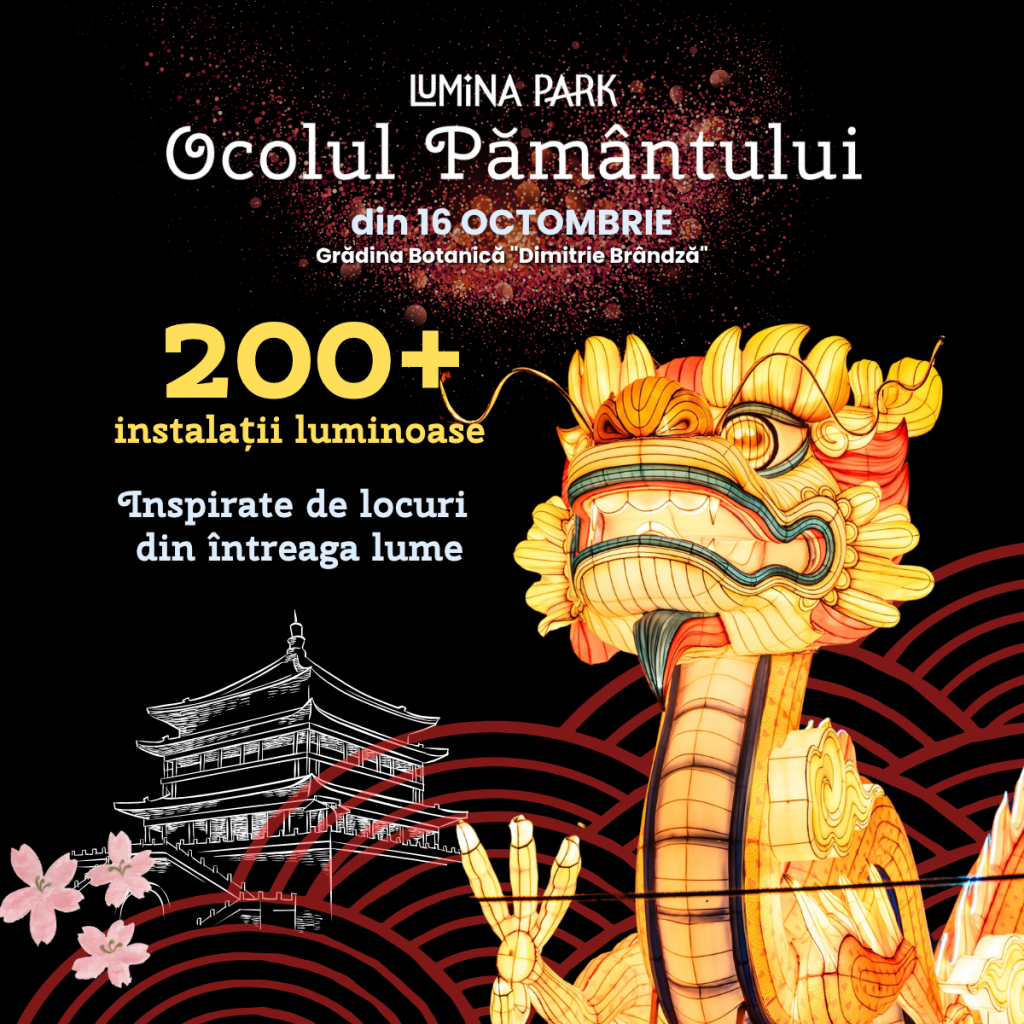 Cel mai mare parc de lumini din țară se deschide pe 16 octombrie în București, la Grădina Botanică.