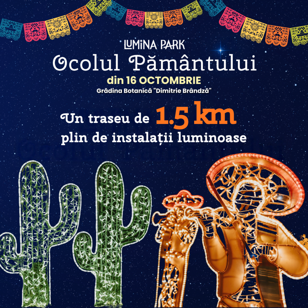 Cel mai mare parc de lumini din țară se deschide pe 16 octombrie în București, la Grădina Botanică.